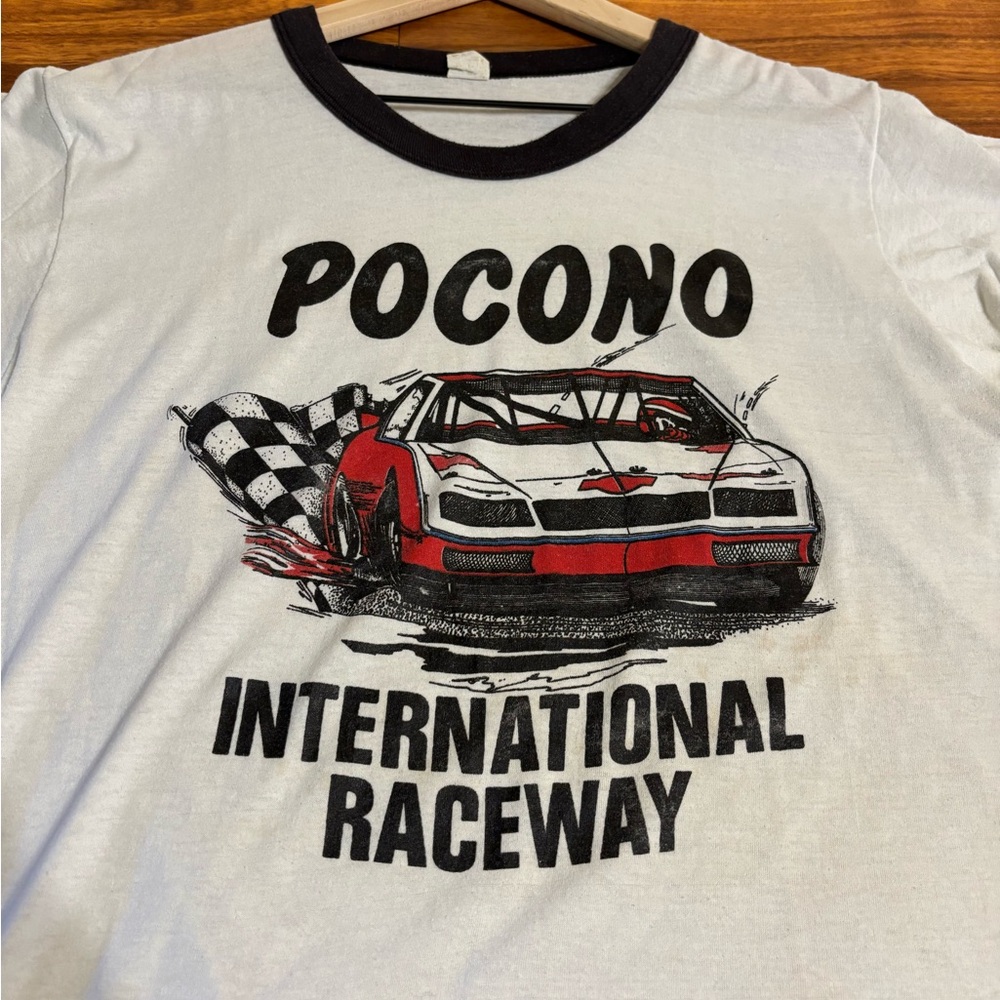 80s Pocono Speedway NASCAR Vintage Tee - Picture 2 of 9